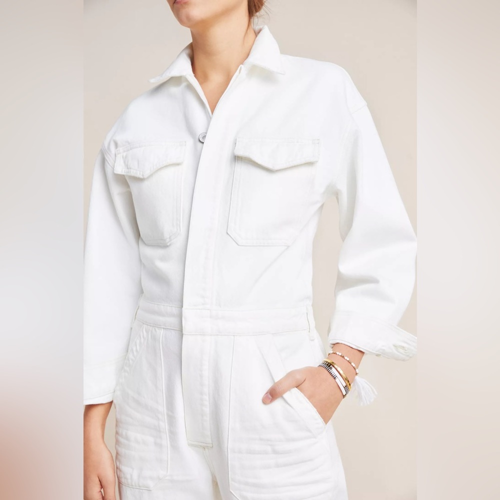 Citizens of Humanity ecru off white Marta Utility Jumpsuit XS - Picture 2 of 14